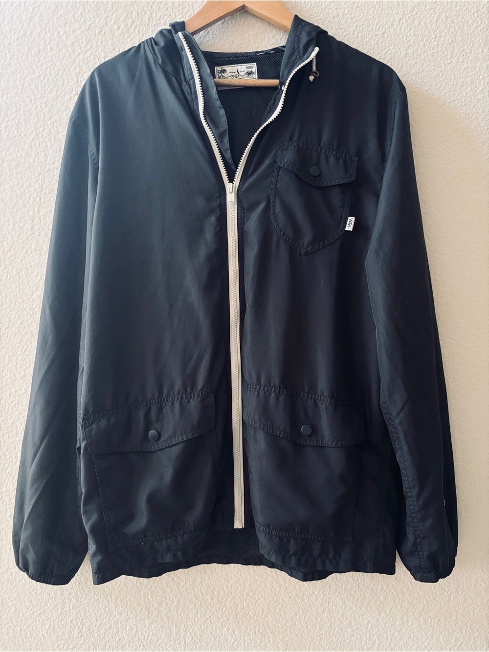 Vans Black Rain Jacket Size L